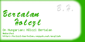 bertalan holczl business card